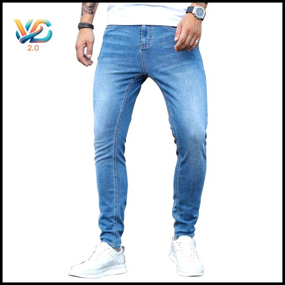 Skinny Jeans Stretch Slim Fit Ripped Distressed Y2K Retro Cool Casual